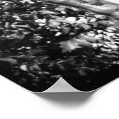 Pegasus in Schwarz-Weiß-Grunge Poster (Ecke)