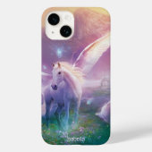 Pegasus in Wildblumen Personalisieren Case-Mate iPhone Hülle (Rückseite)