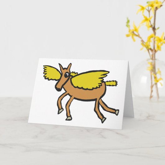 Pegasus Karte (Gelbe Blume)