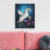 Pegasus Magical Forest Fantasy Horse Art Leinwanddruck (Insitu (Wohnzimmer))