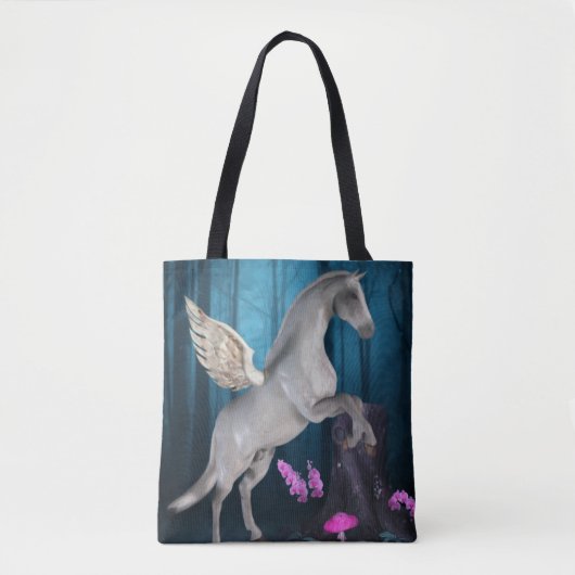 Pegasus Magical Forest Fantasy Horse Art Tasche (Vorderseite)