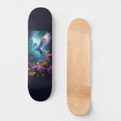 Pegasus mit Blumen Skateboard (Vorderseite)