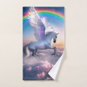 Pegasus mit Regenbogen Badhandtuch Set (Handtuch)