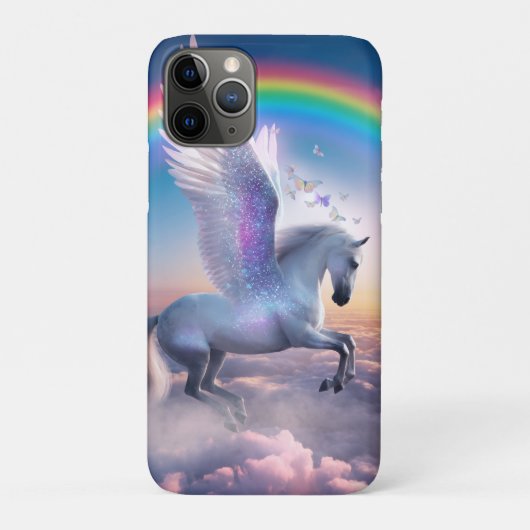 Pegasus mit Regenbogen Case-Mate iPhone Hülle (Rückseite)
