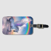 Pegasus mit Regenbogen Gepäckanhänger (Vorderseite (Horizontal))