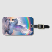 Pegasus mit Regenbogen Gepäckanhänger (Vorderseite (Horizontal))