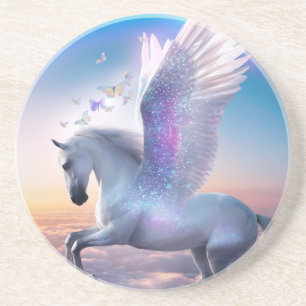 Pegasus mit Regenbogen Getränkeuntersetzer