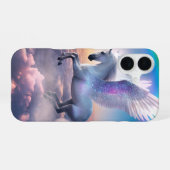 Pegasus mit Regenbogen iPhone 16 Hülle (Rückseite (Horizontal))