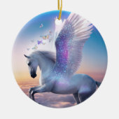 Pegasus mit Regenbogen Keramik Ornament (Vorne)
