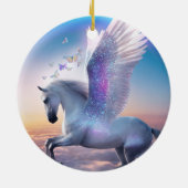 Pegasus mit Regenbogen Keramik Ornament (Hinten)