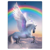 Pegasus mit Regenbogen Klemmbrett (Rückseite)