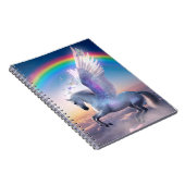 Pegasus mit Regenbogen Notizblock (Rechte Seite)