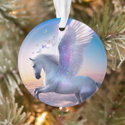 Pegasus mit Regenbogen Ornament (Baum)