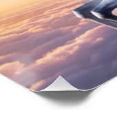 Pegasus mit Regenbogen Poster (Ecke)