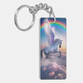 Pegasus mit Regenbogen Schlüsselanhänger (Vorderseite links)