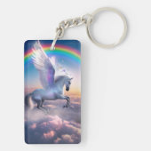 Pegasus mit Regenbogen Schlüsselanhänger (Rückseite)