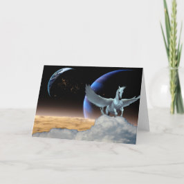 Pegasus-, Mond-und ErdAnlass-Gruß-Karte Karte