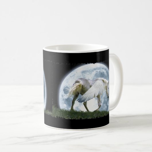 Pegasus & Moon Fantasy Art Drinks Tasse (VorderseiteRechts)