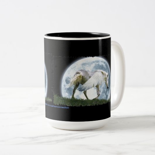 Pegasus & Moon Fantasy Art Drinks Tasse (VorderseiteRechts)
