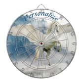 Pegasus Mythical Unicorn Flying Horse Dartscheibe (vorne)