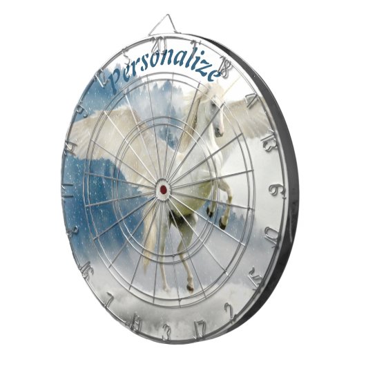 Pegasus Mythical Unicorn Flying Horse Dartscheibe (Vorderseite rechts)