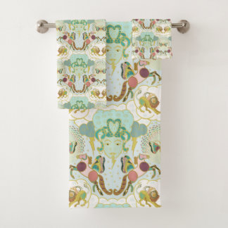 Pegasus-Mythomorphose mit Medusa und Chimära Badhandtuch Set