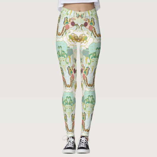 Pegasus-Mythomorphose mit Medusa und Chimära Leggings (Vorderseite)