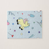 Pegasus-Party hellblau Puzzle (Horizontal)