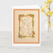 Pegasus Pferd isst Äpfel Karte (Gelbe Blume)