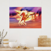 Pegasus Pferd "Lead mit Licht" Poster (Küche)
