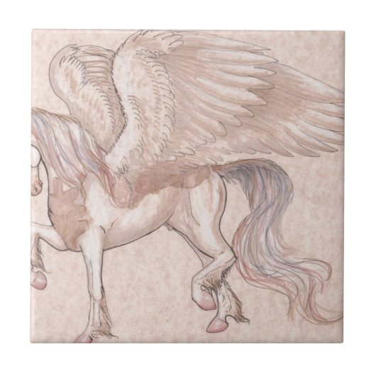 Pegasus-Pferd, Pony, Pegasus, Einhorn, magisch Fliese (Vorderseite)