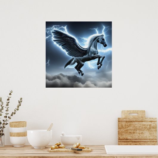 Pegasus-Pferdeblitz Poster (Küche)