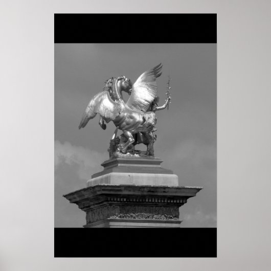 Pegasus Pont Alexandre statue skulptur Paris Pont Poster (Vorne)
