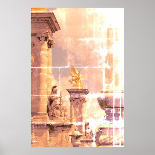 Pegasus Pont Alexandre statue skulptur Paris Pont Poster (Vorne)