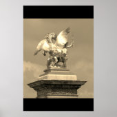 Pegasus Pont Alexandre statue skulptur Paris Pont Poster (Vorne)