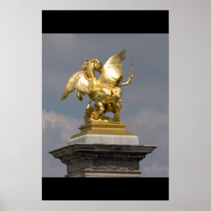 Pegasus Pont Alexandre statue skulptur Paris Pont Poster