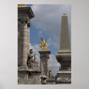 Pegasus Pont Alexandre Statue Skulptur Paris Pont Poster