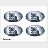 Pegasus Pony Ovaler Aufkleber (Blatt)