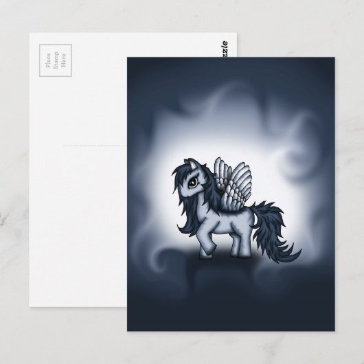 Pegasus Pony Postkarte (Vorne/Hinten)