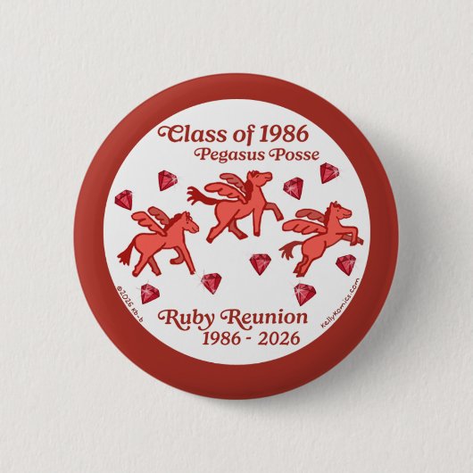 Pegasus Posse Ruby Treffen Button (Vorderseite)