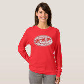 Pegasus Posse Ruby Treffen, Deep Red Long Sleeve T T-Shirt (Vorne ganz)