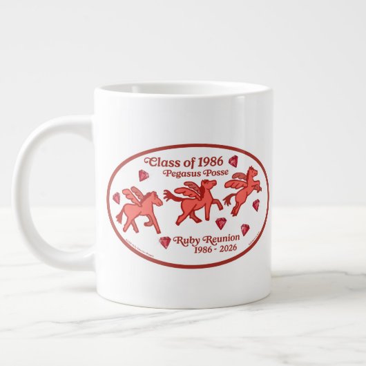 Pegasus Posse Ruby Wiedervereinigung Jumbo-Tasse (Links)