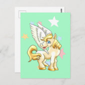 Pegasus Postkarte (Vorne/Hinten)