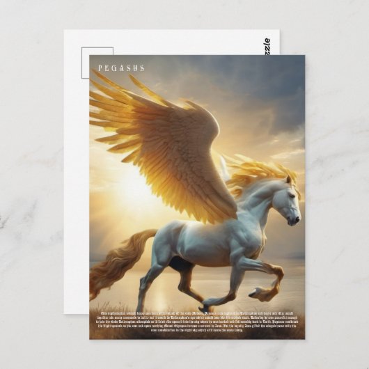 Pegasus Postkarte (Vorne/Hinten)