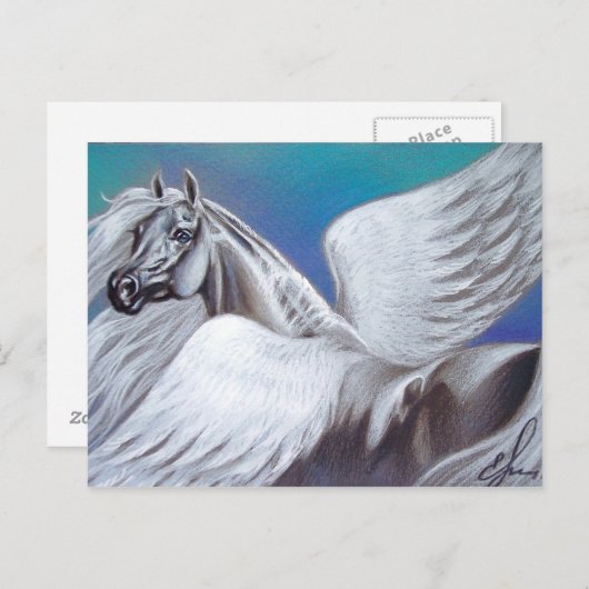 Pegasus Postkarte (Vorne/Hinten)