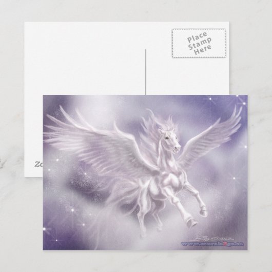 Pegasus Postkarte (Vorne/Hinten)