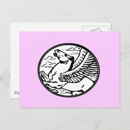 Pegasus Postkarte (Vorne/Hinten)