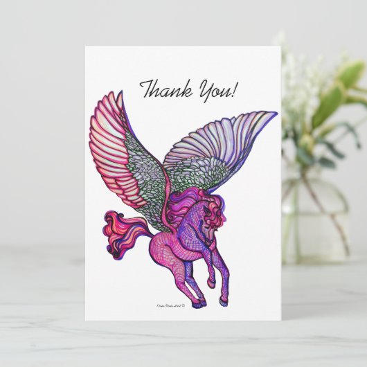 Pegasus Purity Dankeskarte (Stehend Vorderseite)