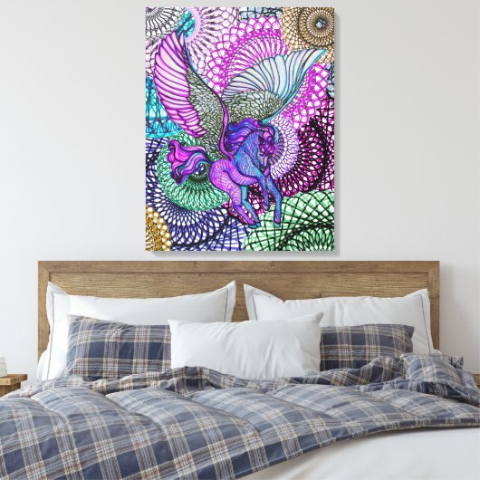 Pegasus Purity Leinwanddruck (Insitu (Schlafzimmer))