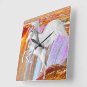 Pegasus Quadratische Wanduhr (Winkel)